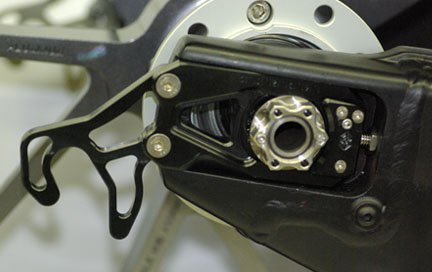 Motorrad Motorrad Ketteneinsteller Kettenspanner auf der Rolle