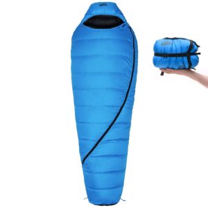 Queedo Takino Winter Daunenschlafsack für das Motorrad