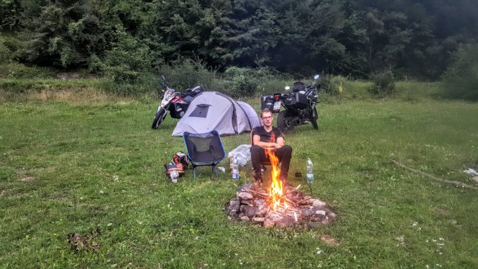 Wildcamping Rumänien Motorrad